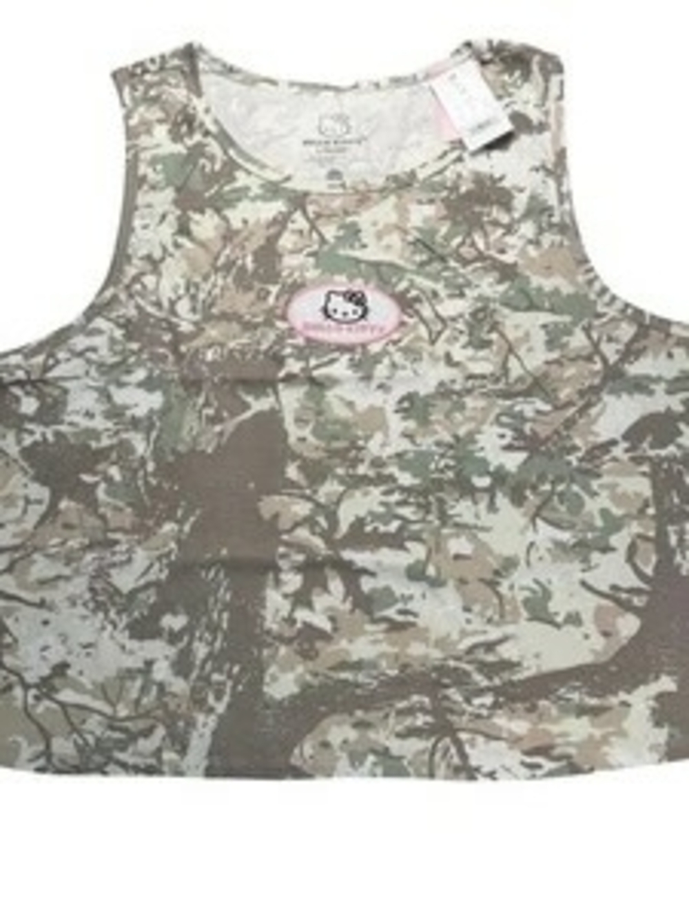 💲1⃣❤>>HELLO KITTY▶ Camouflage Tee with Pink Patch 3x
